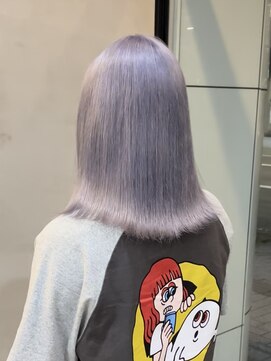 レノ(RENO) ミディアムハイトーンブリーチカラーシルバーブルー