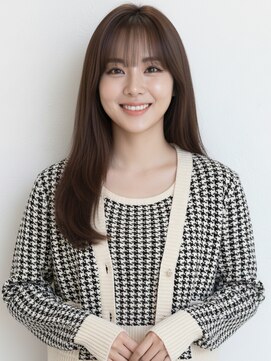 忙しい30代に人気！越谷の時短セミロング×ヘーゼルグレージュ