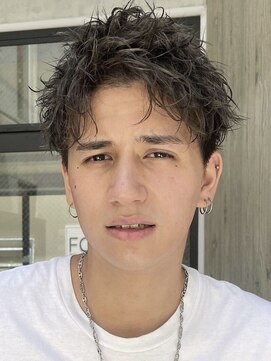 フィフス 神南(fifth) 渋谷アップバングスパイキーショートツーブロックフェード30代◆