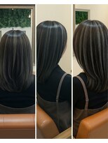 リコ 海老名2号店(Lico)&nbsp;筋感ハイライトでつくる暗めナチュラルカラー