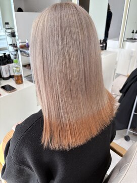 コト 福井大和田店(coto) 福井大和田ホワイトベージュエンドカラーオレンジカラー