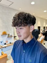 アトラクト バイ ラック 津田沼(Attract by LUCK)&nbsp;スペインカール/津田沼/メンズパーマ/メンズ/ブリーチ