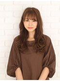 大きめカールのゆるふわパーマ　前髪/イメチェン