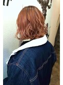 切りっぱなしボブでミルクティカラー 20代30代40代50代