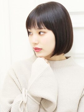 シェア 梅田 バイ ケーツー(SHARE 梅田 by k-two) ツヤ感♪髪質改善ストレート小顔ボブ/30代/40代/50代/60代