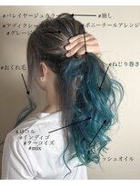 アンダーバーホワイト 阪神西宮店(_WHITE)&nbsp;グラデーションカラー　ターコイズブルー　デザインカラー