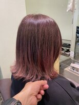 ピエドプールポッシュ(PiED DE POULE POCHE)&nbsp;ナチュラルグラデーションなピンクハイライト