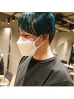 ビビト(bibito)&nbsp;bibito メンズブルーヘア　ハンサムツーブロックショート