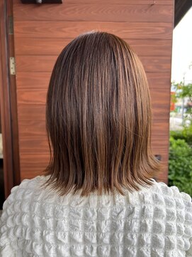 ラボア(La'BOA) 切りっぱなしボブ×ベージュカラー