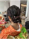 和装ヘアセット＊振袖ヘア＊ゆるふわシニヨン