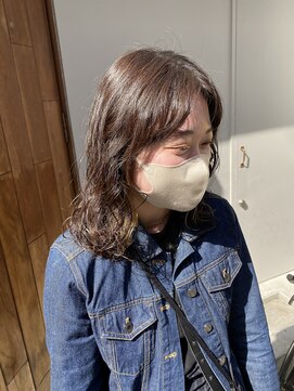 ヘアメイク マージ(hair make merge) 《東住吉区/デザインカラー》ミディアムパーマ