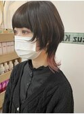 【cuzKLUB】ショートウルフインナーカラーピンク【池袋】