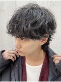 波巻きパーマスパイラルパーマツイストパーマメンズマッシュ30代