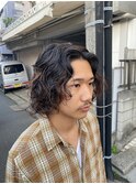 #カルマパーマ#ベリーショート#ダークアッシュ#ニュアンスパーマ