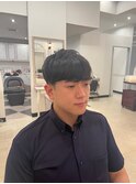 癖毛を活かしたマッシュスタイル