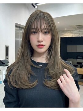 ロット 横浜(lot) レイヤーロング/オリーブベージュ/内巻き[横浜駅]