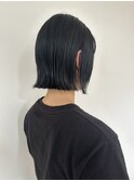 20代30代40代ストレートボブワンレン切りっぱなし外ハネ肩上