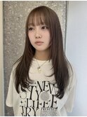 ★ハイトーンカラー韓国ヘア顔周りレイヤーカットピンクベージュ