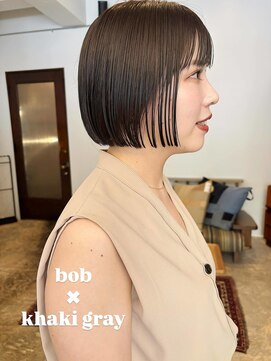 ヤーン(yearn) ミニボブ×カーキグレージュ◎《伏見/栄/名駅/矢場町/丸の内》