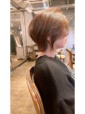 大人綺麗な小顔襟足スッキリショートボブ 30代40代50代