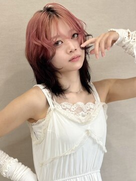 トナリ(tonari) アンブレラカラー ピンクベージュ 韓国風カラー【鹿児島中央駅】