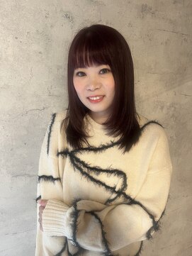 ヘアーアトリエ ラフェル(hair atelier Rafel) ミディアムヘア/レイヤーカット/ワインレッド