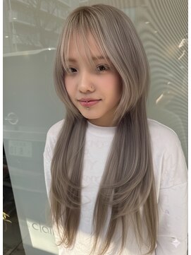 ヘアーサロン デ フォーエバークレール(hairsalon de Forever clair) ホワイトグレージュロングレイヤー