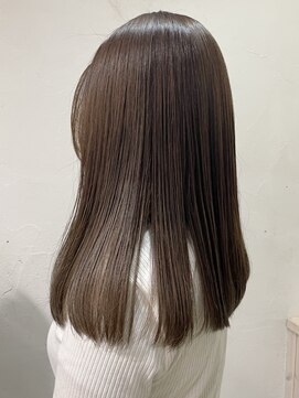 黒髪/クラゲヘアー/オリーブグレー/小顔/ココアベージュ/鹿島田