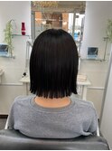 切りっぱなしボブ