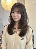 韓国風/レイヤー/前髪カット/オリーブ/透明感/ハッシュカット