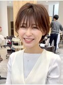 【３０代４０代５０代】大人女性大人気くびれショート/前髪あり
