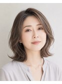 大人ミディアム　白髪ぼかし　脱白髪染めハイライト40代50代60代