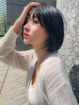 スウド(Swd)&nbsp;大人可愛い韓国ボブ/ショートボブ/暗髪/シースルーバング