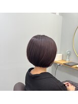 アオ 岡野 横浜(a-o)&nbsp;プラムブラウンが艶っとショートボブ