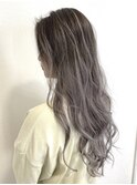 バレイヤージュ×グレー