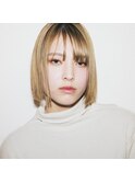 切りっぱなしパッツンボブ