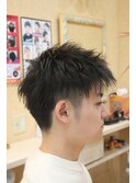 ツーブロックショート