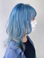 ノラ シンディ(NORA CYNDY) 水色/ケアブリーチ/ライトブルー/ブルーカラー/青髪