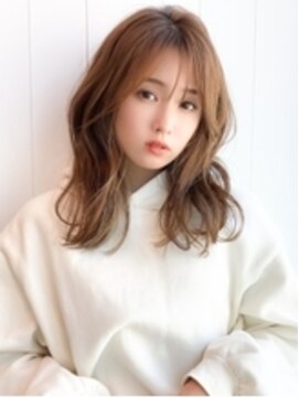 アグ ヘアー ギャラリー 住之江店(Agu hair gallery) 《Agu hair》柔らかニュアンスウェーブセミロング