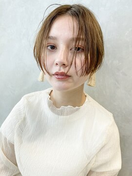 アイティーバイアルバム 下北沢店(IT by ALBUM) タイトストレート_オリーブカラーハイライトくびれヘア_8084