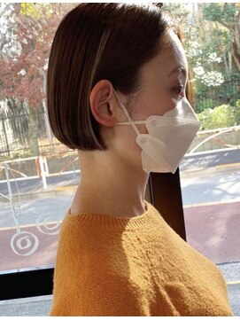 ナタン 自由が丘(NATHAN) 耳だしショート×ミストバング×癖毛カット×ウザバング×ボブ