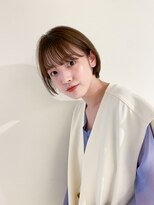 エン(en,)&nbsp;大人かわいいマッシュショートボブ/ブラウンベージュ