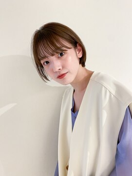 エン(en,) 大人かわいいマッシュショートボブ/ブラウンベージュ