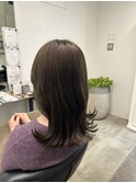 切りっぱなしボブ/エアリーロング/美髪/ピンクブラウン/ショート