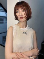 ドロップ(drop)&nbsp;ボブ/レイヤーボブ/ミディアムボブ/オレンジブラウン