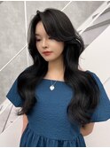 マッシュボブウルフ前髪アンブレラカラーこなれミディイメチェン