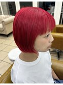 レッドボブ【山口市美容室】【山口市ハイトーン】