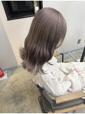 小顔前髪メルティーカラーフェミニンロングに合わせカット