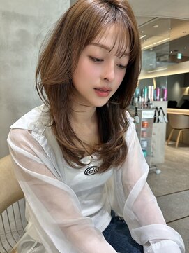 アンフィニー 仙台(ANFINI) ココアベージュ仙台髪質改善縮毛矯正レイヤーカット前髪美髪韓国