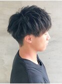 30代40代メンズビジネスナチュラルブラウン爽やかツーブロ